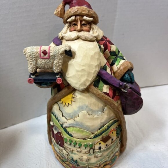Jim Shore Tabletop Santa 2003 Figurine "O'er The Fields We Go" Sheep 10.5"x5" - Picture 5 of 16